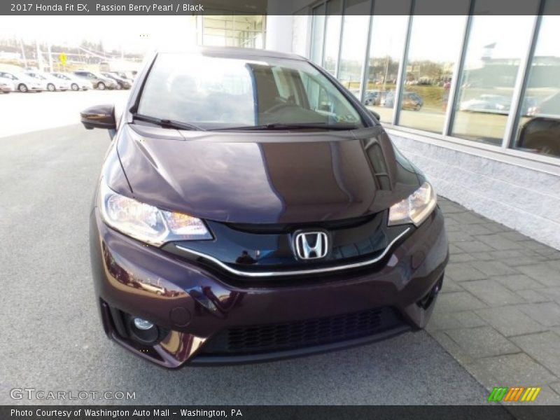 Passion Berry Pearl / Black 2017 Honda Fit EX
