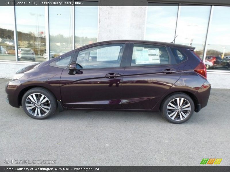 Passion Berry Pearl / Black 2017 Honda Fit EX