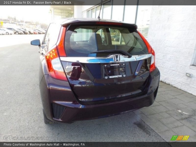 Passion Berry Pearl / Black 2017 Honda Fit EX