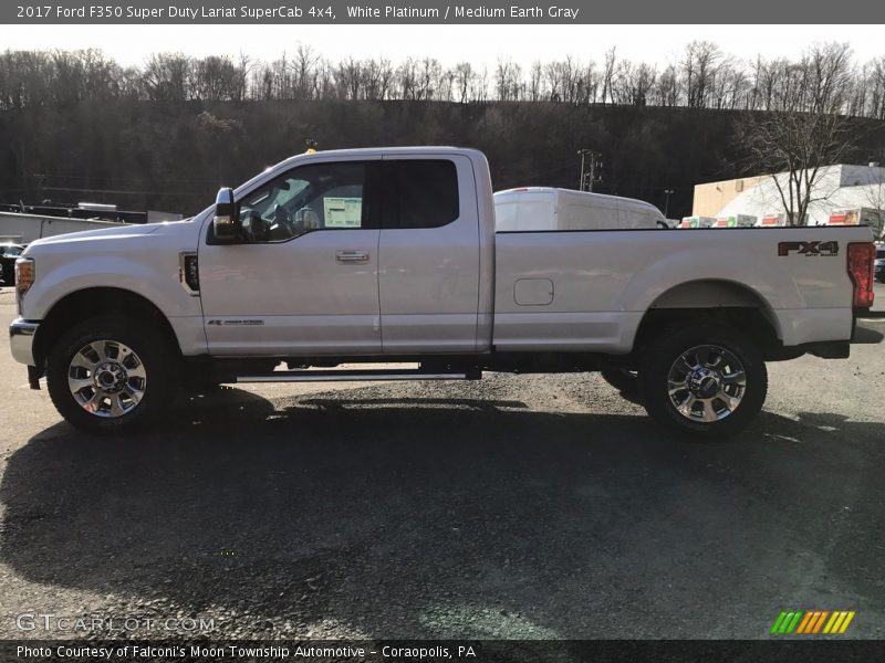 White Platinum / Medium Earth Gray 2017 Ford F350 Super Duty Lariat SuperCab 4x4