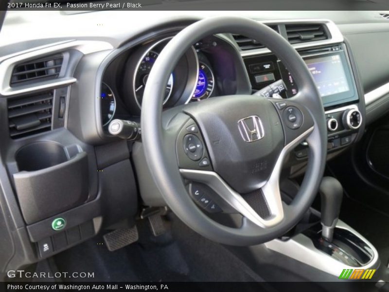 Passion Berry Pearl / Black 2017 Honda Fit EX
