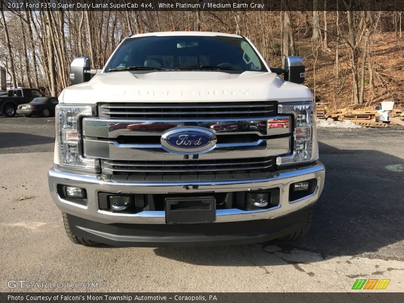 White Platinum / Medium Earth Gray 2017 Ford F350 Super Duty Lariat SuperCab 4x4