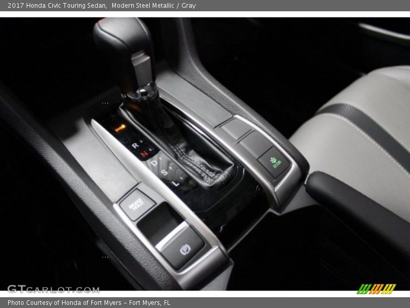 Modern Steel Metallic / Gray 2017 Honda Civic Touring Sedan