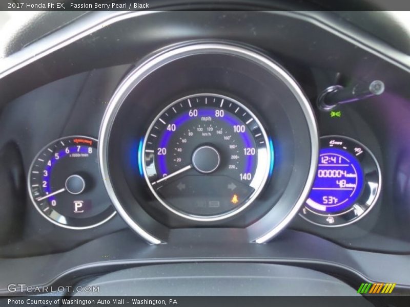 Passion Berry Pearl / Black 2017 Honda Fit EX