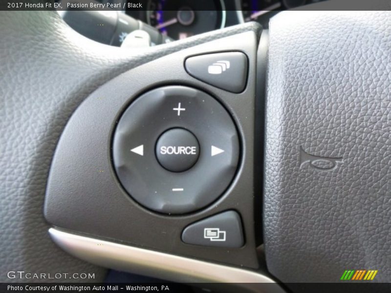 Passion Berry Pearl / Black 2017 Honda Fit EX