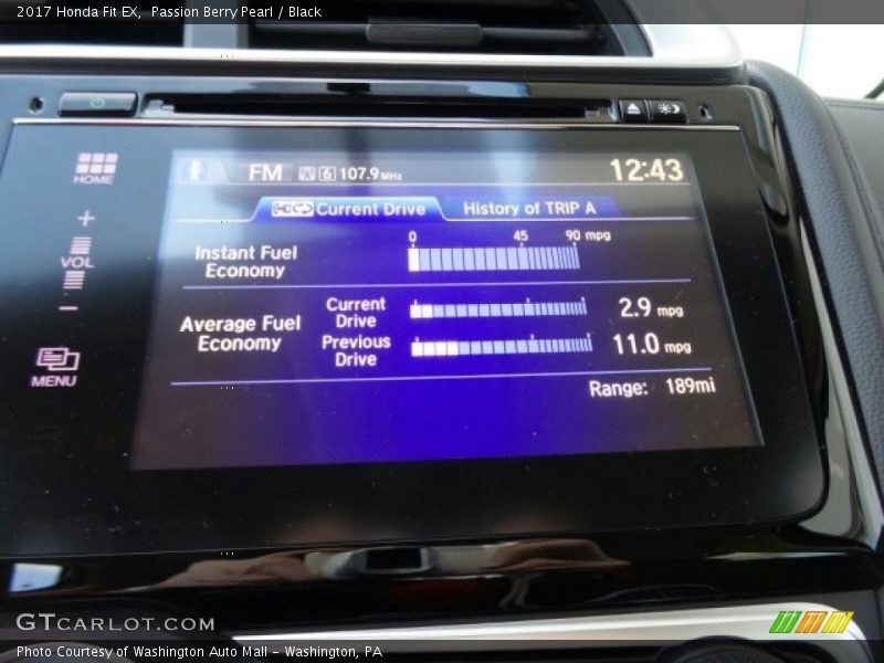 Passion Berry Pearl / Black 2017 Honda Fit EX