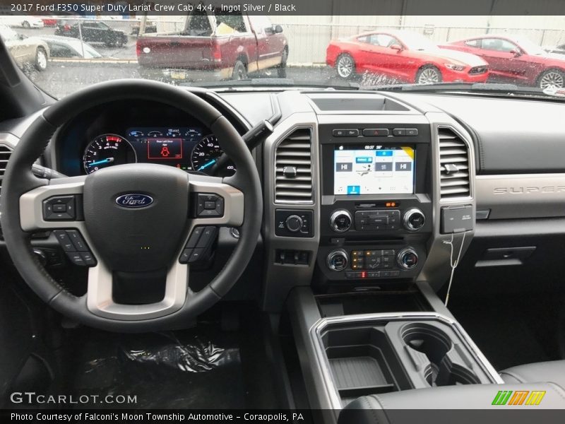 Ingot Silver / Black 2017 Ford F350 Super Duty Lariat Crew Cab 4x4