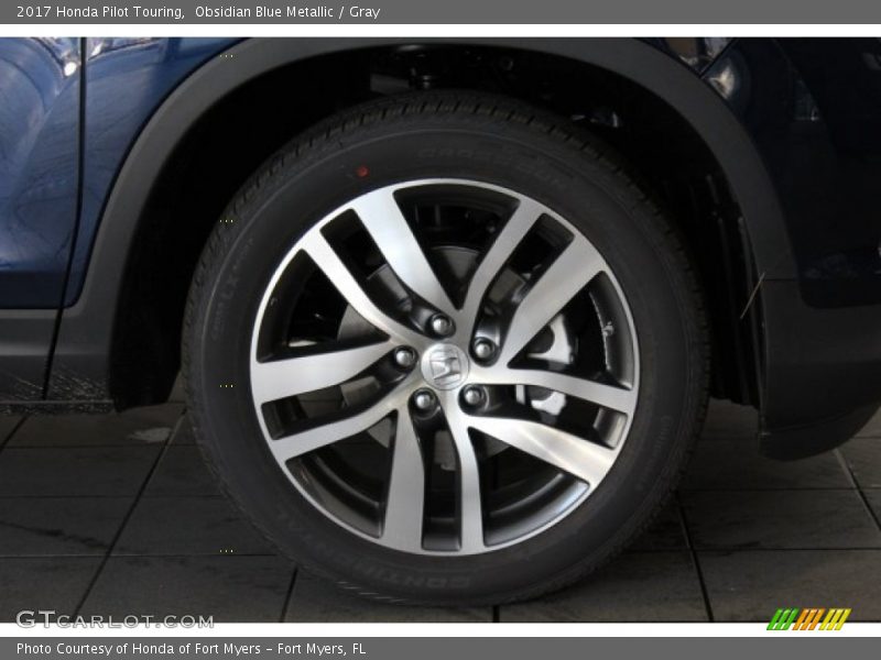 Obsidian Blue Metallic / Gray 2017 Honda Pilot Touring
