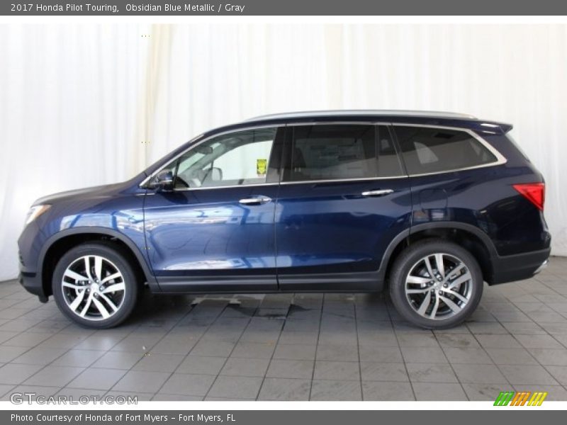Obsidian Blue Metallic / Gray 2017 Honda Pilot Touring