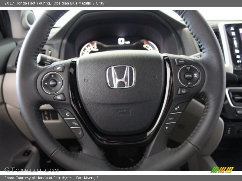 Obsidian Blue Metallic / Gray 2017 Honda Pilot Touring