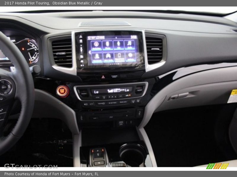 Obsidian Blue Metallic / Gray 2017 Honda Pilot Touring