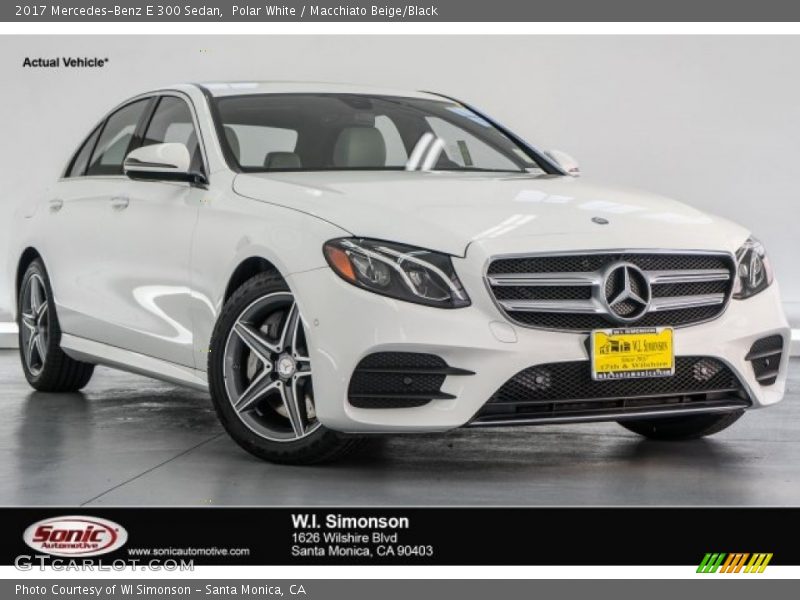 Polar White / Macchiato Beige/Black 2017 Mercedes-Benz E 300 Sedan