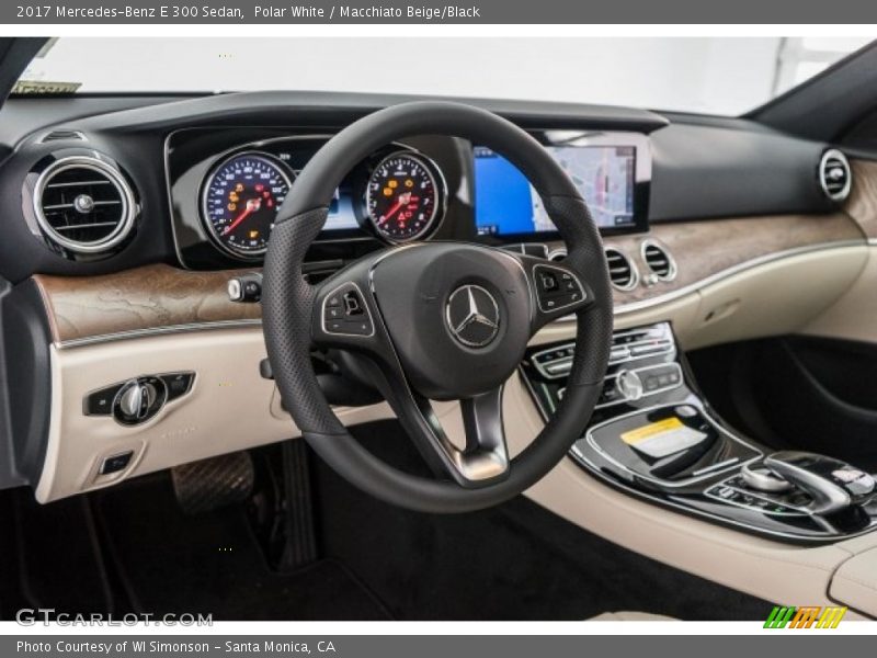 Polar White / Macchiato Beige/Black 2017 Mercedes-Benz E 300 Sedan