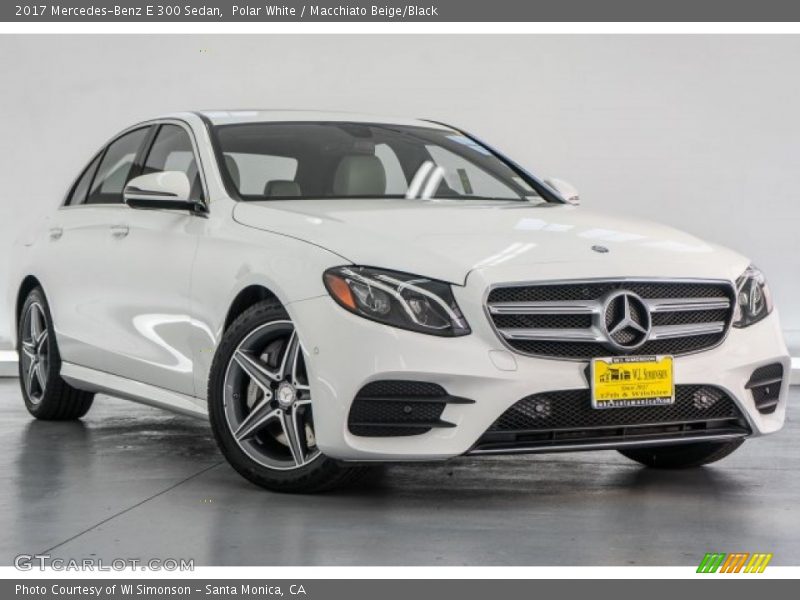 Polar White / Macchiato Beige/Black 2017 Mercedes-Benz E 300 Sedan