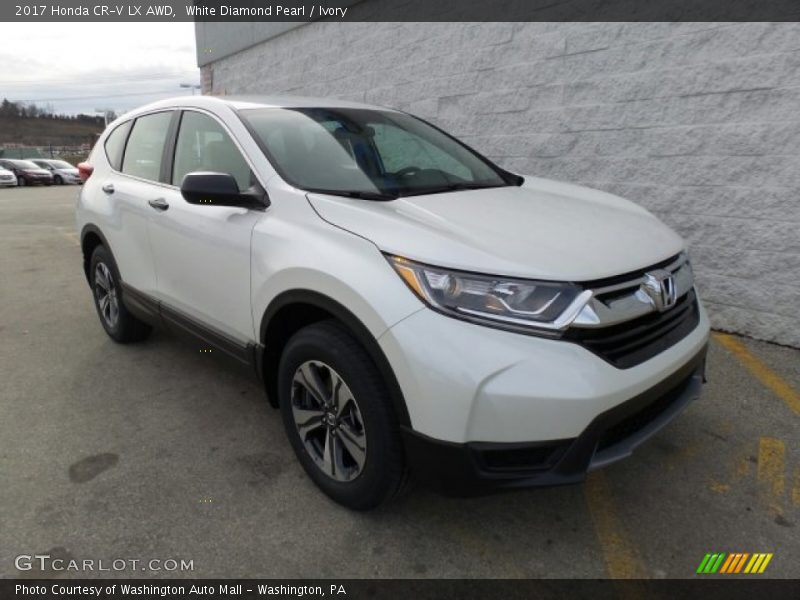 White Diamond Pearl / Ivory 2017 Honda CR-V LX AWD