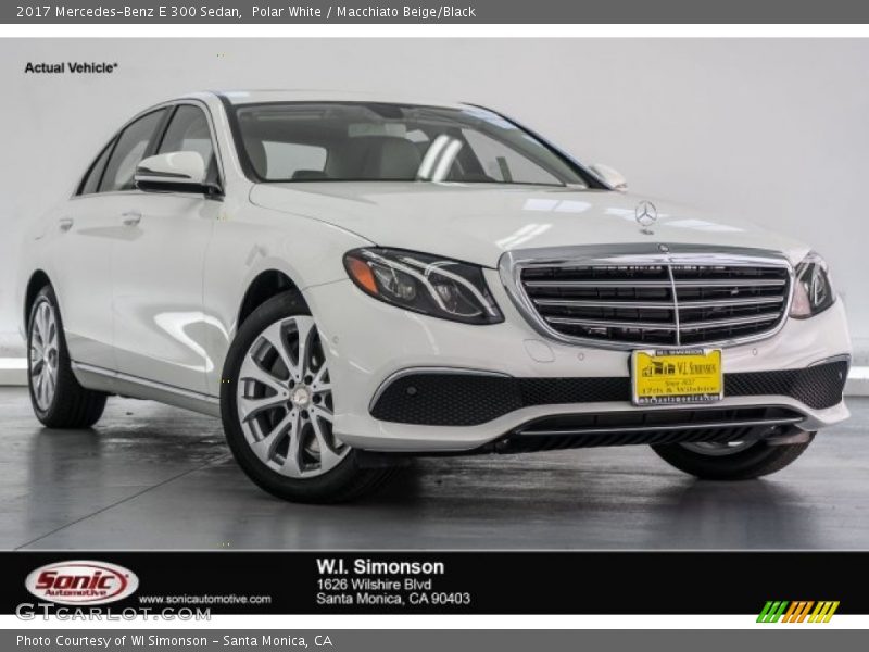 Polar White / Macchiato Beige/Black 2017 Mercedes-Benz E 300 Sedan