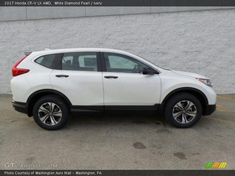 White Diamond Pearl / Ivory 2017 Honda CR-V LX AWD