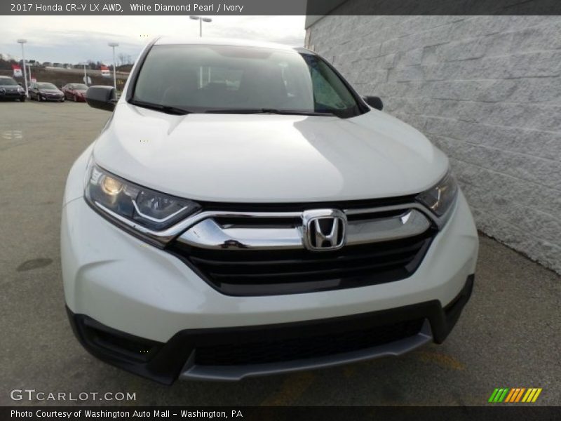 White Diamond Pearl / Ivory 2017 Honda CR-V LX AWD