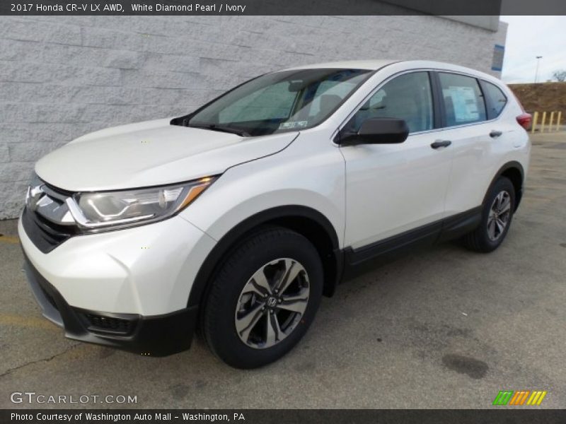 White Diamond Pearl / Ivory 2017 Honda CR-V LX AWD