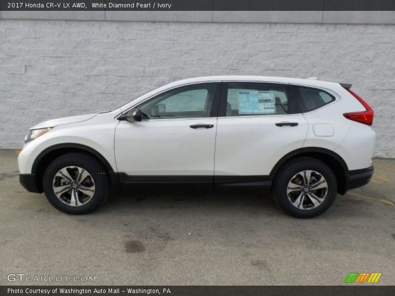 White Diamond Pearl / Ivory 2017 Honda CR-V LX AWD