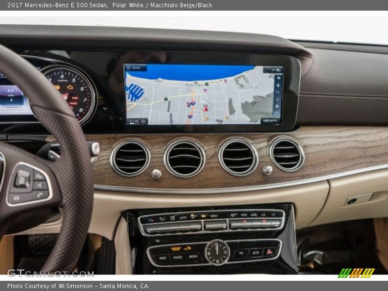 Polar White / Macchiato Beige/Black 2017 Mercedes-Benz E 300 Sedan