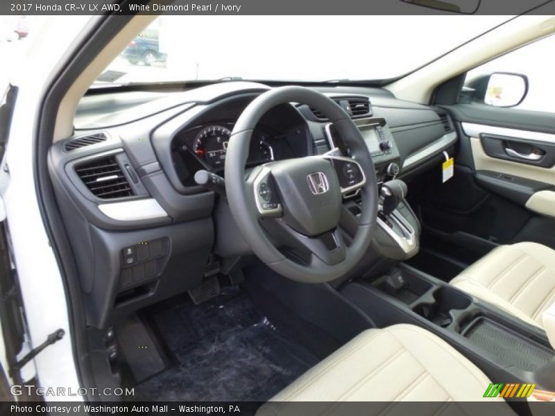 White Diamond Pearl / Ivory 2017 Honda CR-V LX AWD