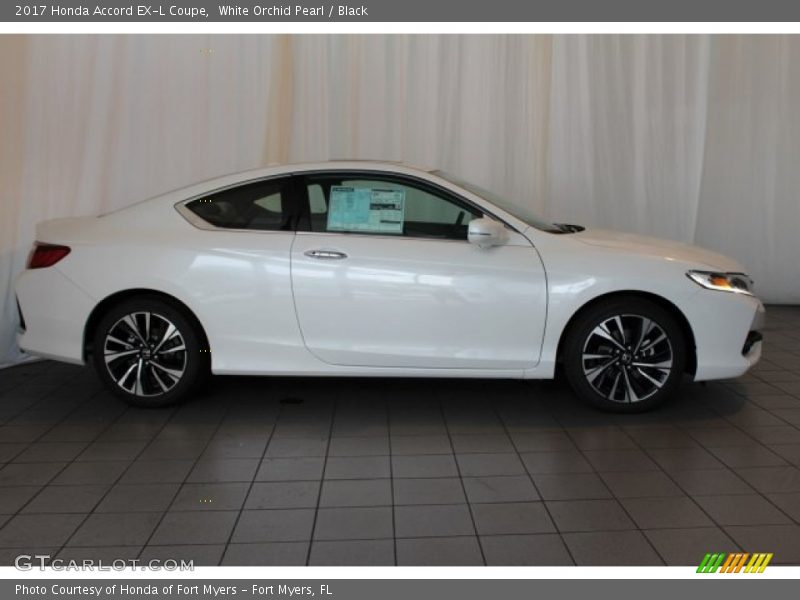 White Orchid Pearl / Black 2017 Honda Accord EX-L Coupe