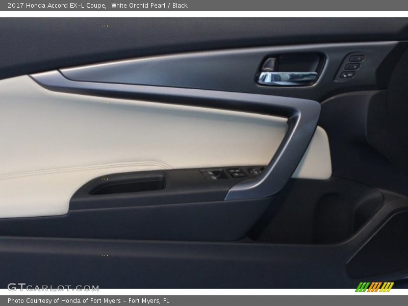 White Orchid Pearl / Black 2017 Honda Accord EX-L Coupe