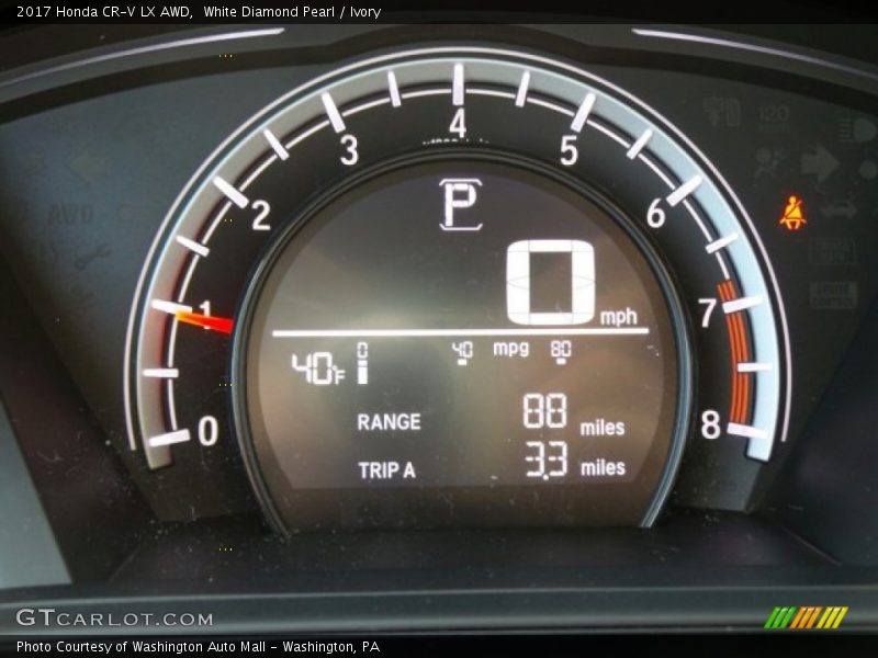 White Diamond Pearl / Ivory 2017 Honda CR-V LX AWD