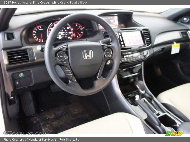 White Orchid Pearl / Black 2017 Honda Accord EX-L Coupe