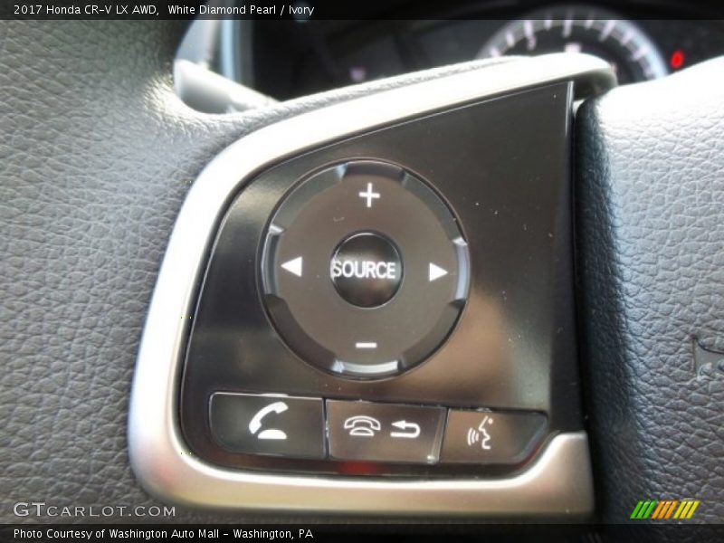 White Diamond Pearl / Ivory 2017 Honda CR-V LX AWD