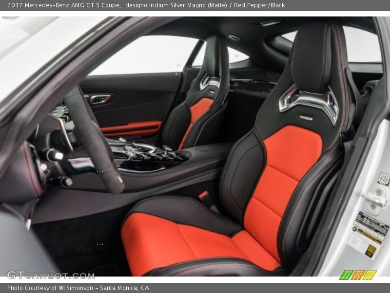  2017 AMG GT S Coupe Red Pepper/Black Interior