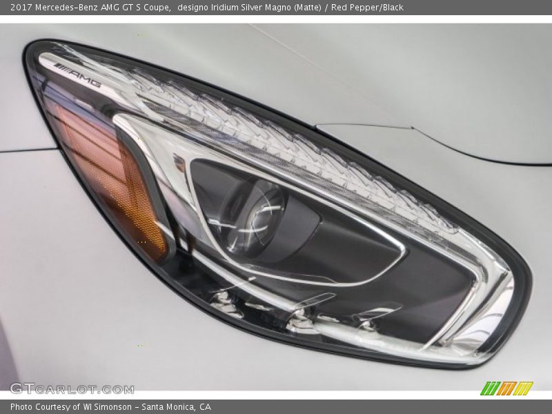 designo Iridium Silver Magno (Matte) / Red Pepper/Black 2017 Mercedes-Benz AMG GT S Coupe