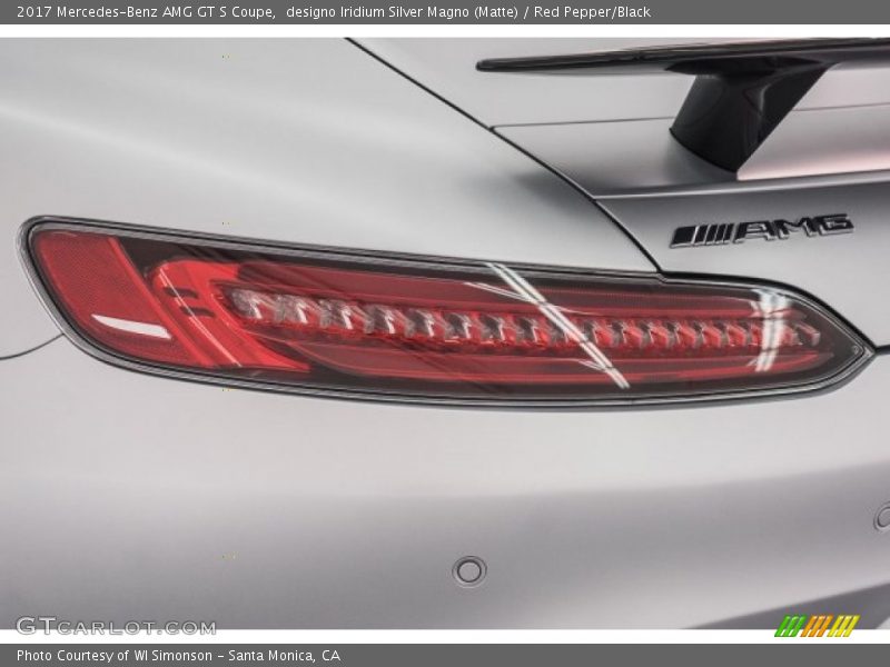 designo Iridium Silver Magno (Matte) / Red Pepper/Black 2017 Mercedes-Benz AMG GT S Coupe
