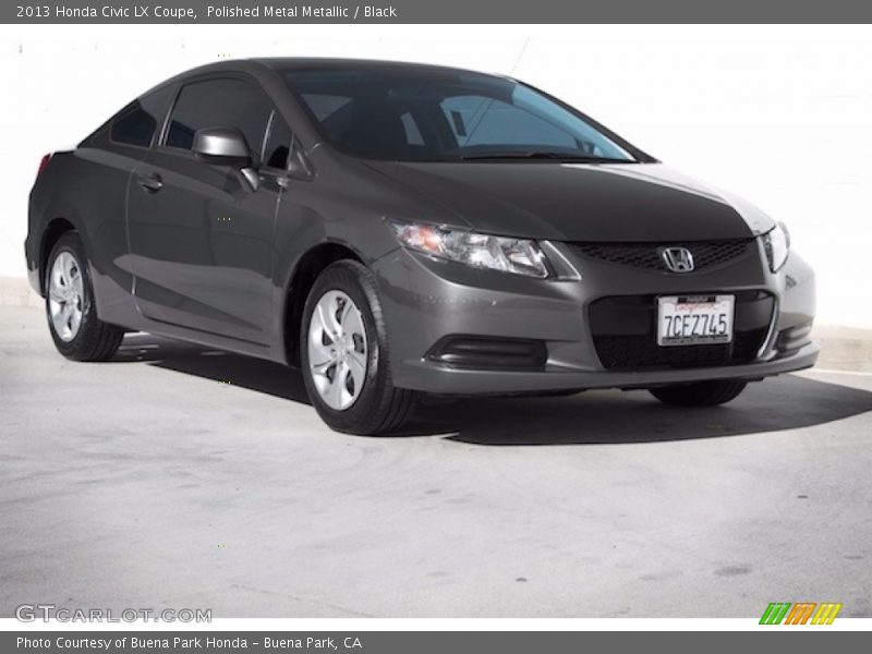 Polished Metal Metallic / Black 2013 Honda Civic LX Coupe