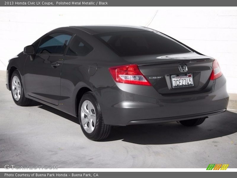 Polished Metal Metallic / Black 2013 Honda Civic LX Coupe