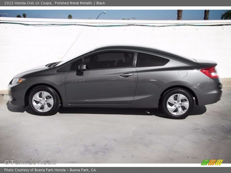 Polished Metal Metallic / Black 2013 Honda Civic LX Coupe