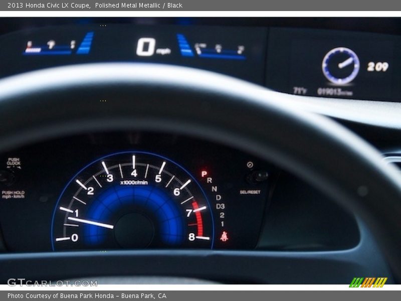 Polished Metal Metallic / Black 2013 Honda Civic LX Coupe