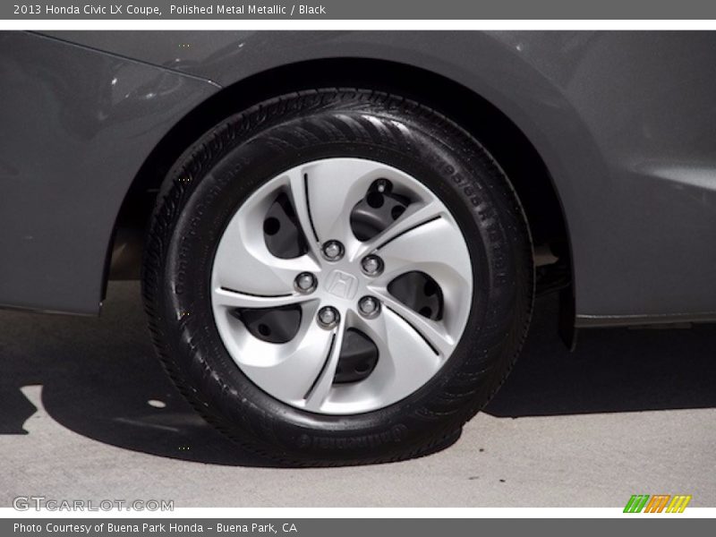 Polished Metal Metallic / Black 2013 Honda Civic LX Coupe
