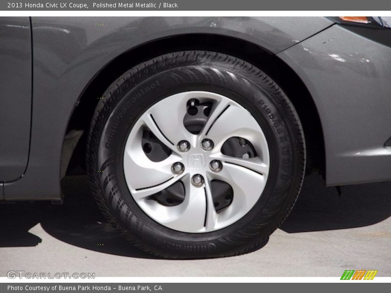 Polished Metal Metallic / Black 2013 Honda Civic LX Coupe