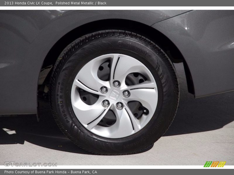 Polished Metal Metallic / Black 2013 Honda Civic LX Coupe