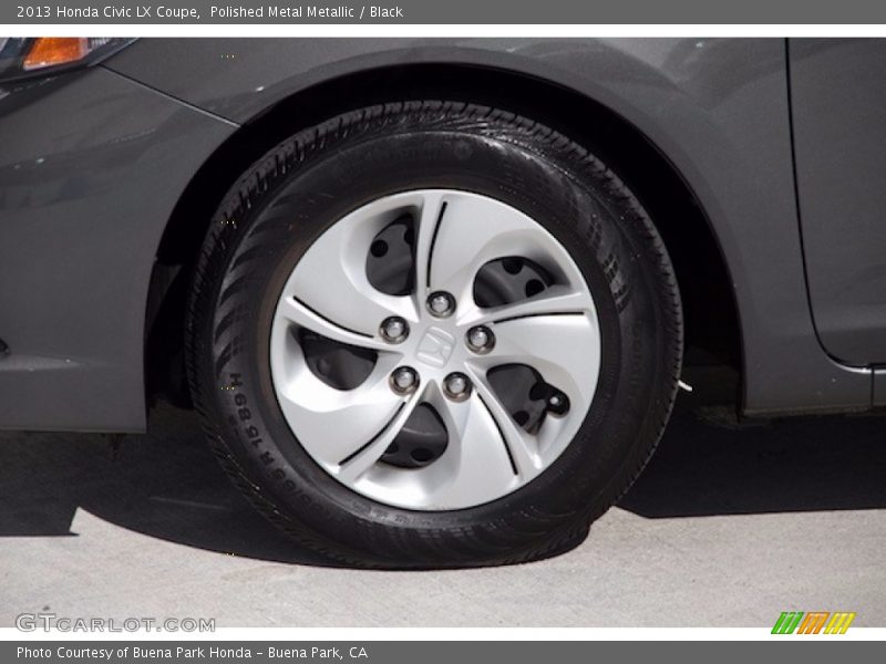 Polished Metal Metallic / Black 2013 Honda Civic LX Coupe