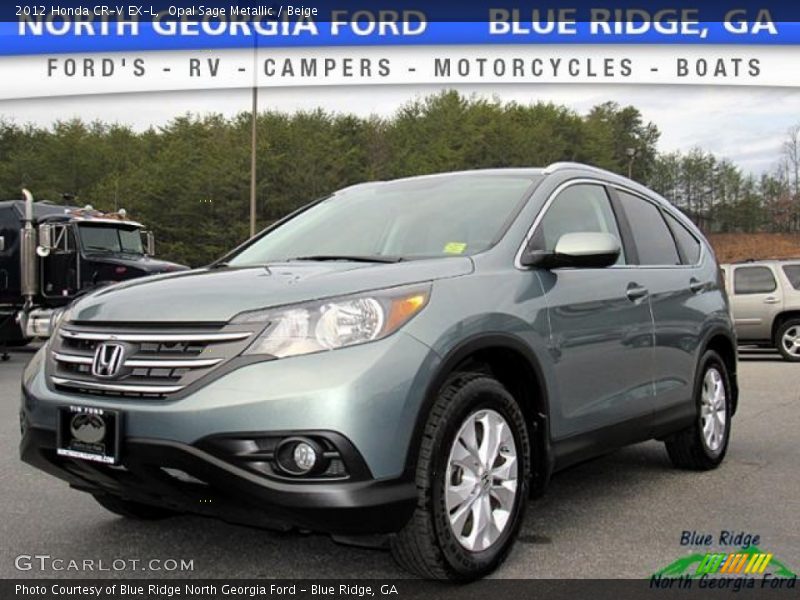 Opal Sage Metallic / Beige 2012 Honda CR-V EX-L