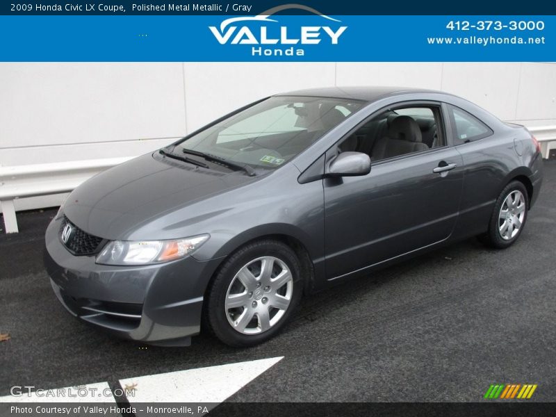 Polished Metal Metallic / Gray 2009 Honda Civic LX Coupe