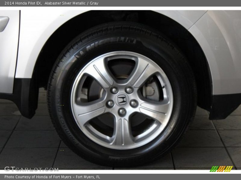 Alabaster Silver Metallic / Gray 2014 Honda Pilot EX