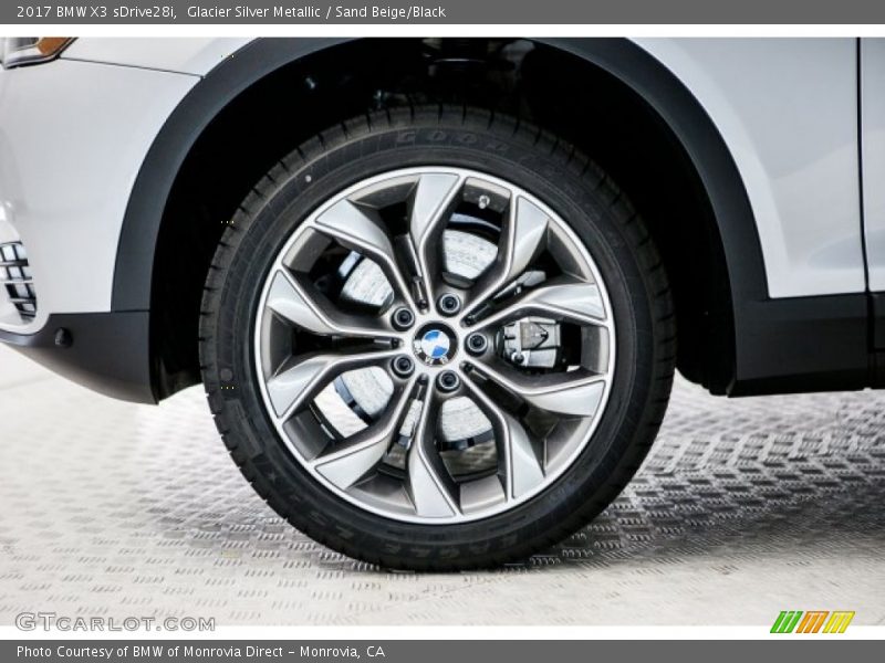 Glacier Silver Metallic / Sand Beige/Black 2017 BMW X3 sDrive28i