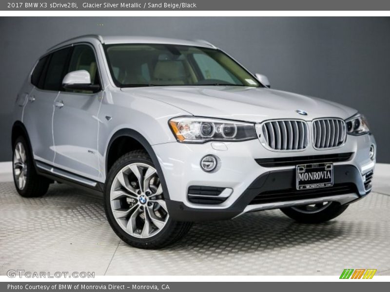 Glacier Silver Metallic / Sand Beige/Black 2017 BMW X3 sDrive28i
