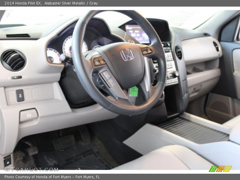 Alabaster Silver Metallic / Gray 2014 Honda Pilot EX