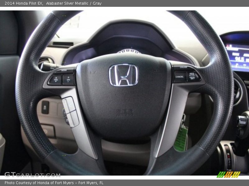 Alabaster Silver Metallic / Gray 2014 Honda Pilot EX