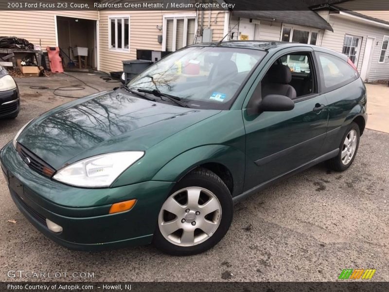 Rainforest Green Metallic / Medium Graphite Grey 2001 Ford Focus ZX3 Coupe